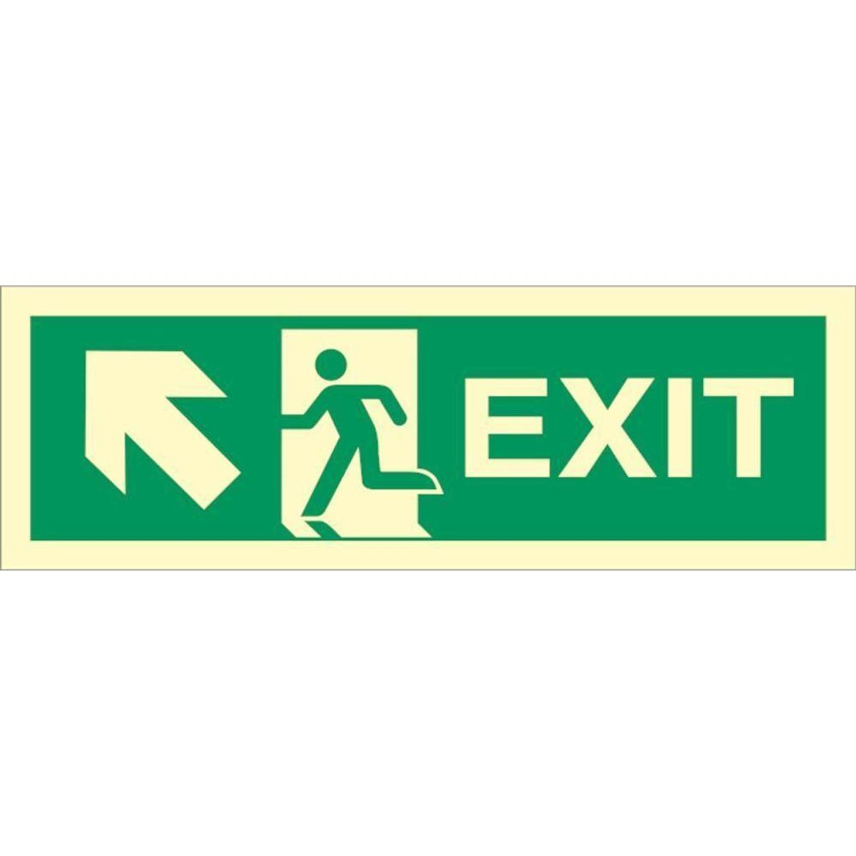 Sign IMO Exit left/up, arrow up 100005