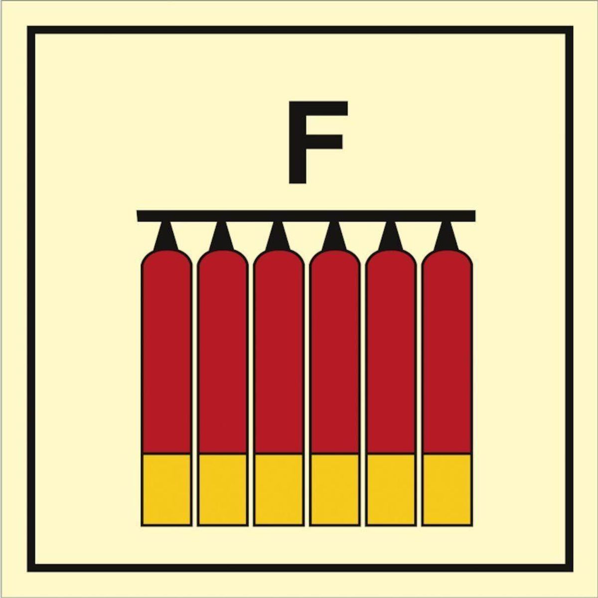 Sign IMO Fixed foam fire extinguisher battery 104142