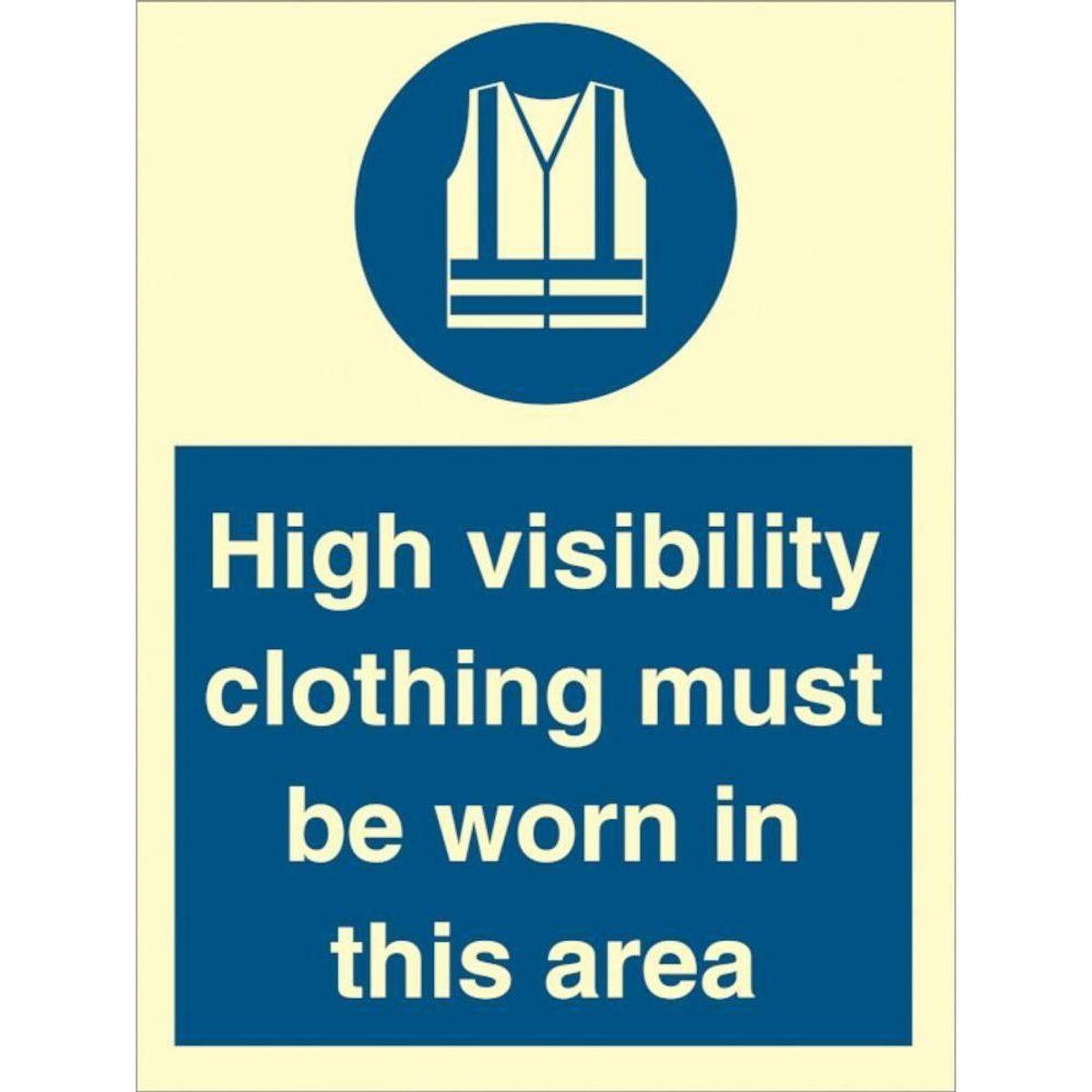 Sign IMO High visibility vest must be worn