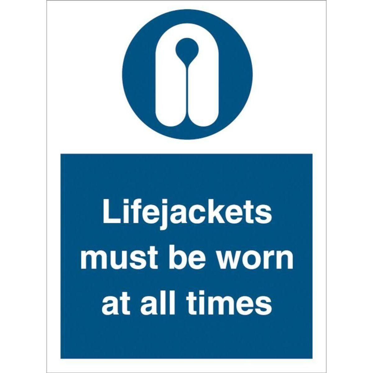 Sign IMO Lifejackets must be worn at all times