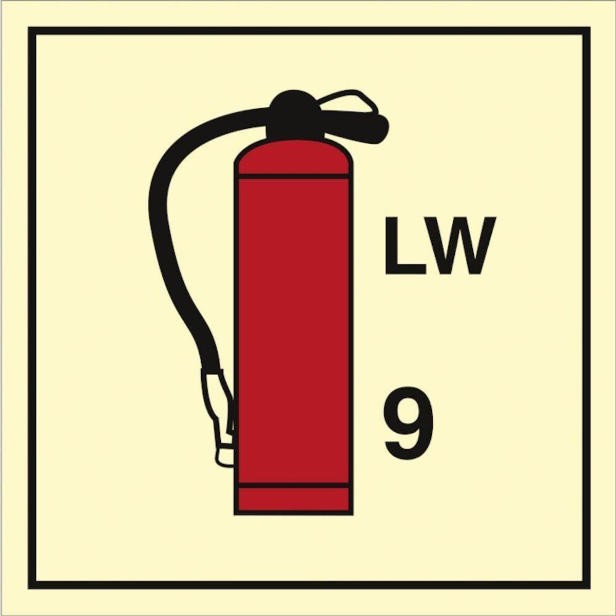 Sign IMO Portable fire extinguishers LW 9