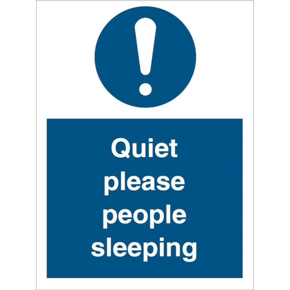 Sign IMO Quiet please people sleeping