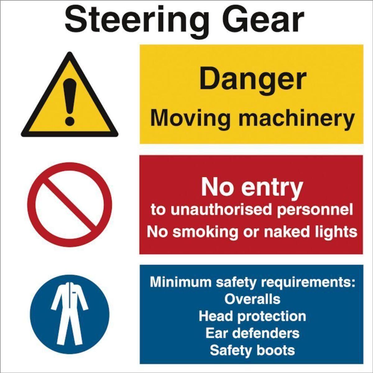 Sign IMO Steering Gear