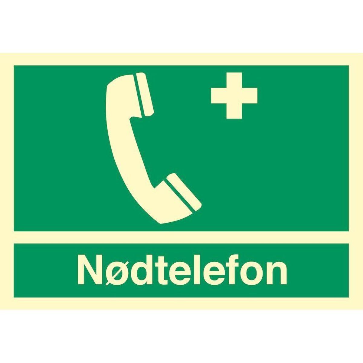 Skilt Nødtelefon