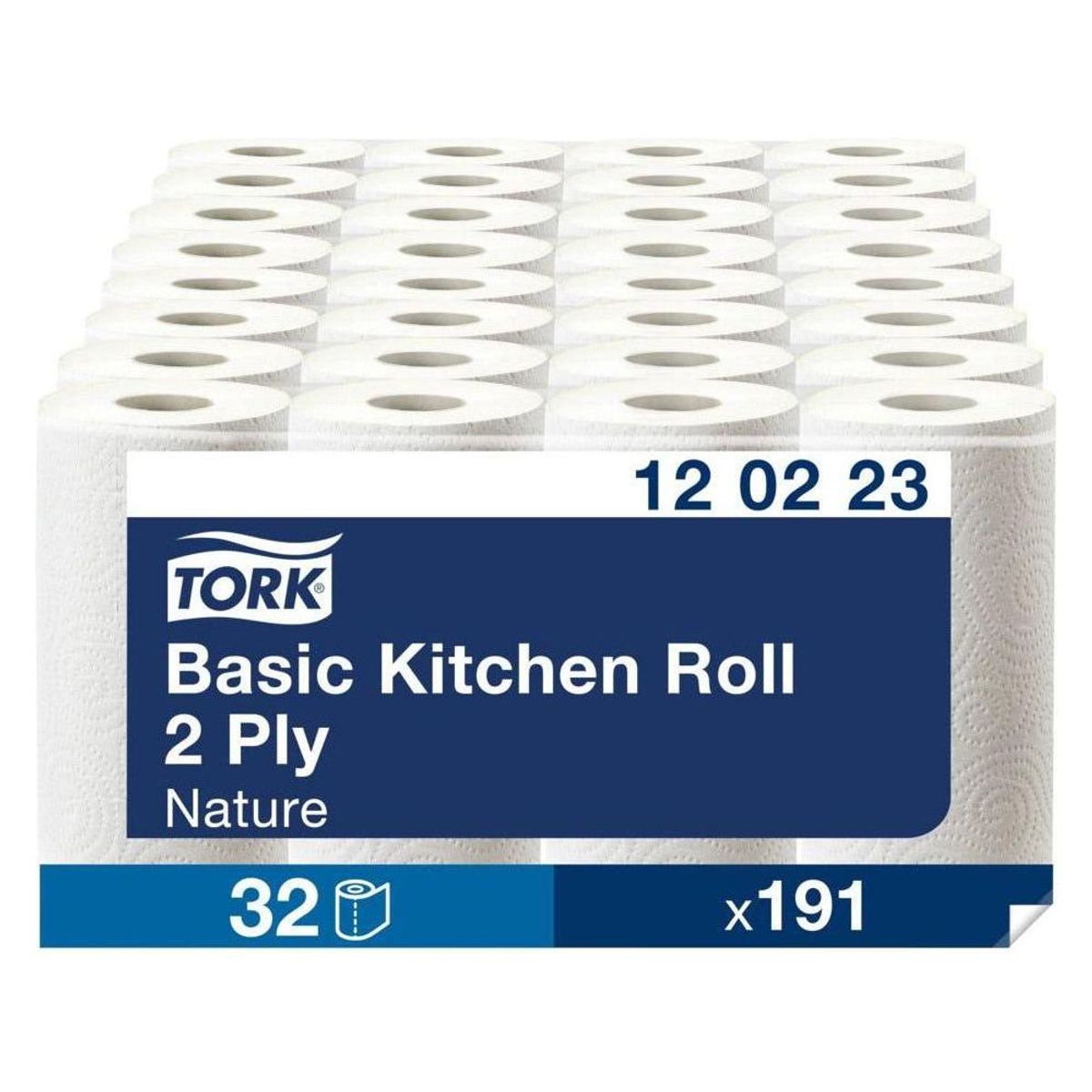 Tork 120223 køkkenrulle Basic extra natur 2 lag 184 ark 32 ruller