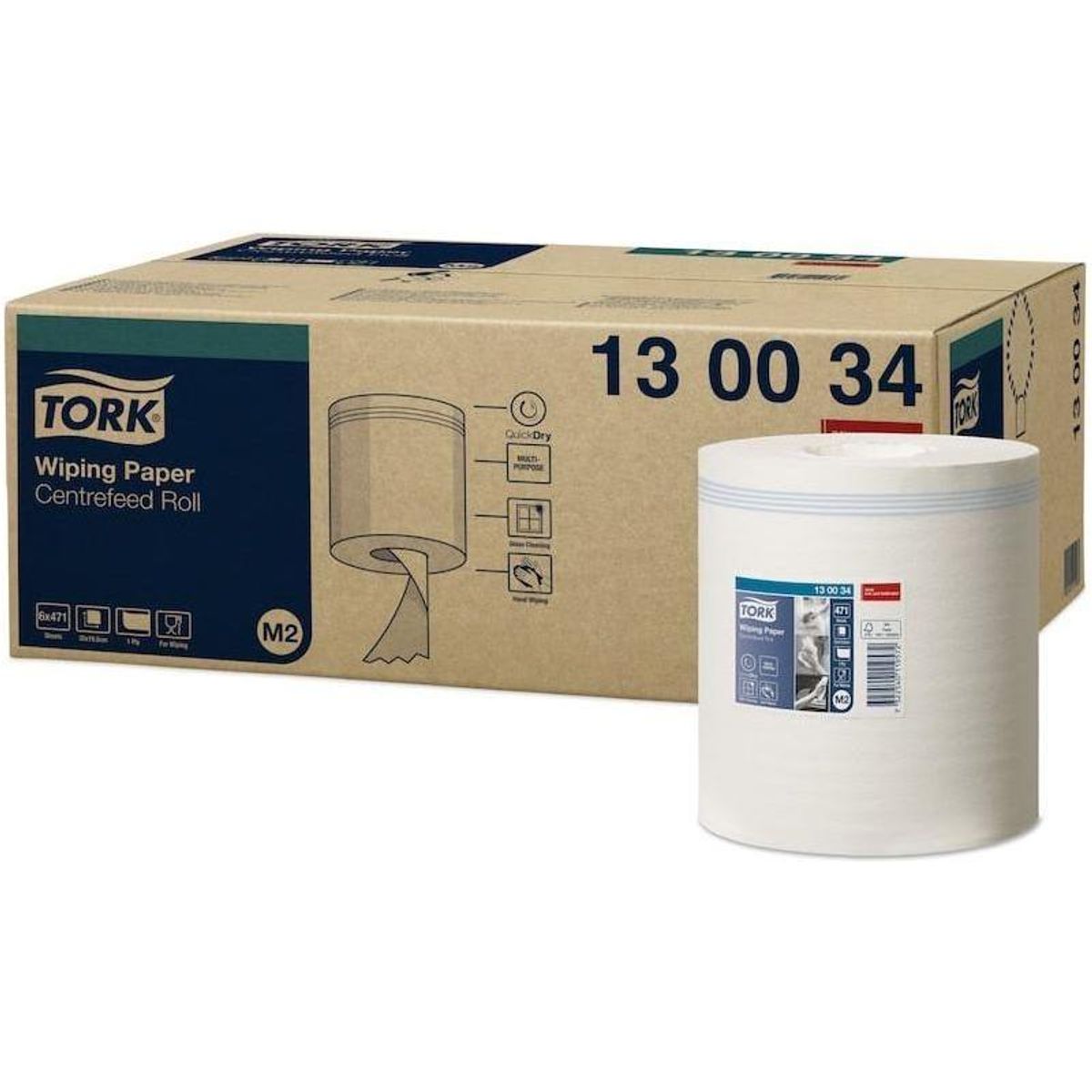 Tork 130034 Aftørringspapir Standard M2