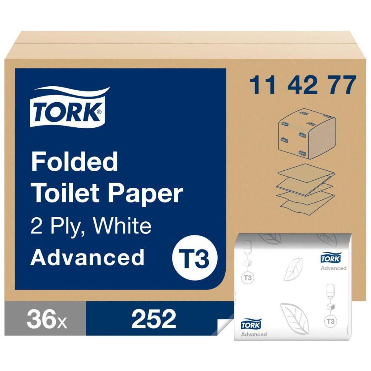 Tork Premium extra soft toiletpapir i ark 2 lag 114277 T3 (9072 Ark)