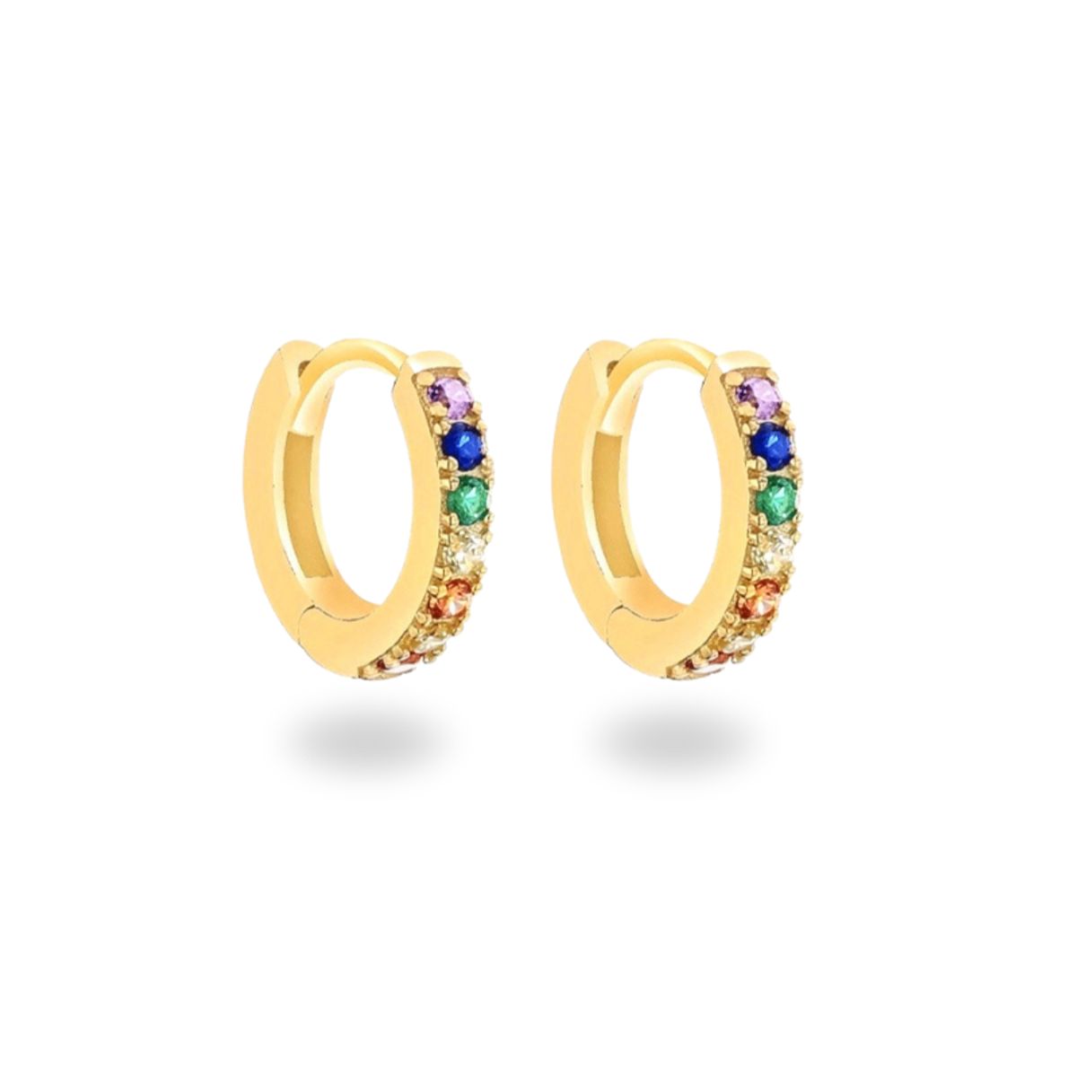 Mini Rainbow Hoops 18K Forgyldt