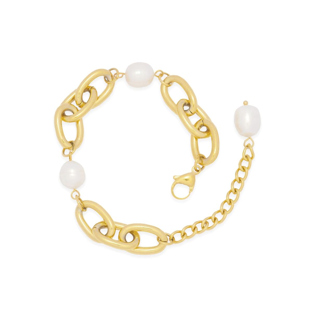 Aura Perle armbånd 18K Forgyldt