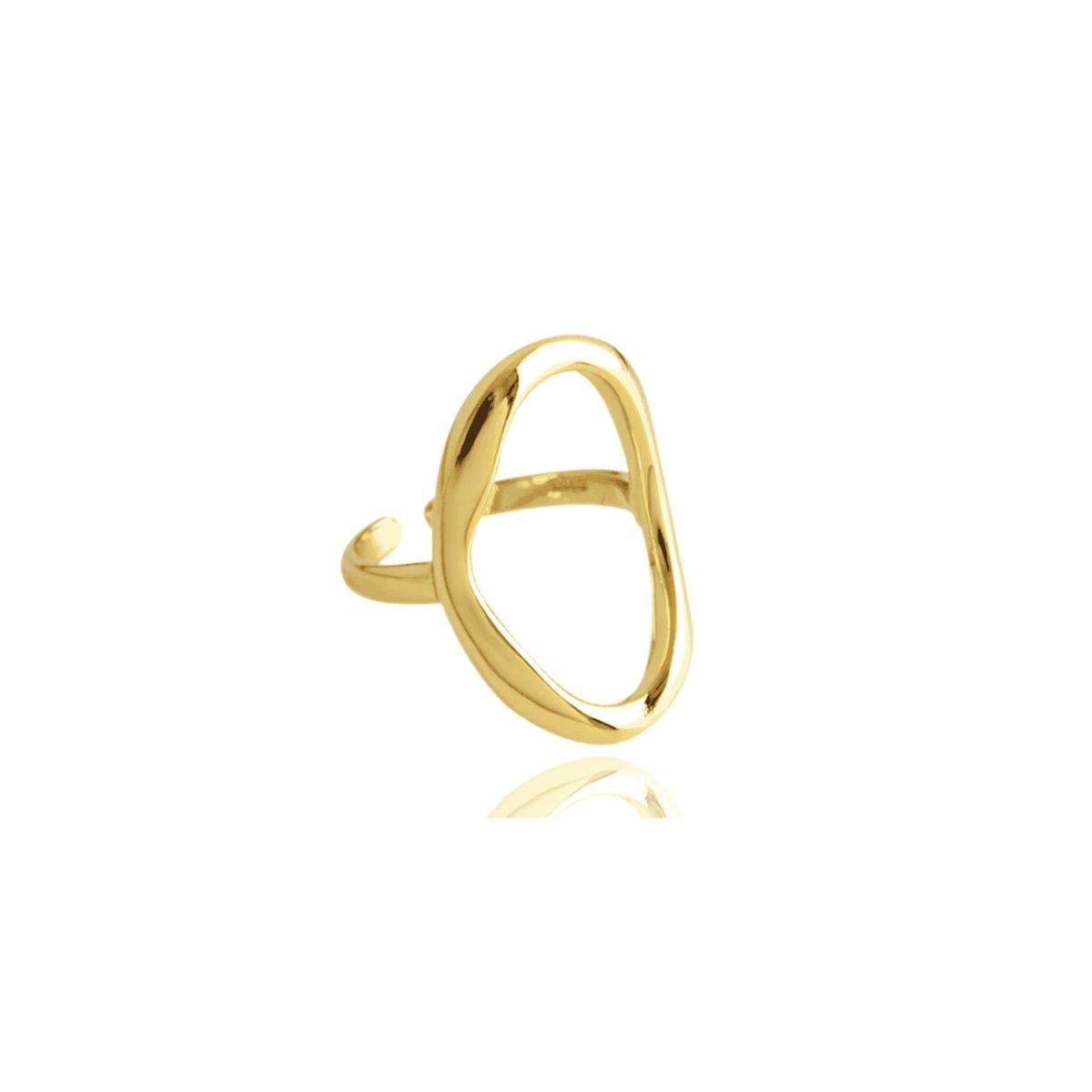 Oval Ring 18K Forgyldt