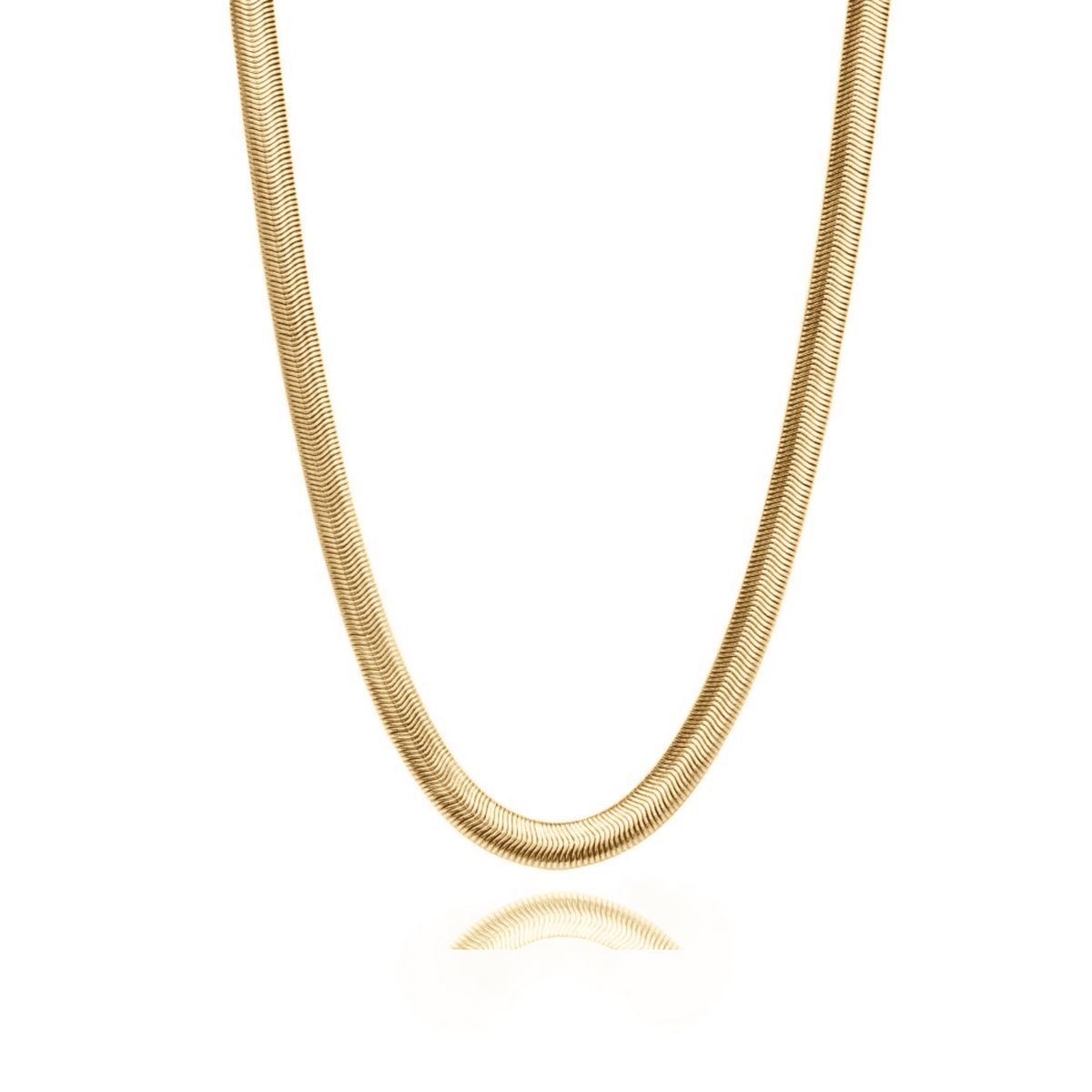 Wide Snake Chain 18K Forgyldt