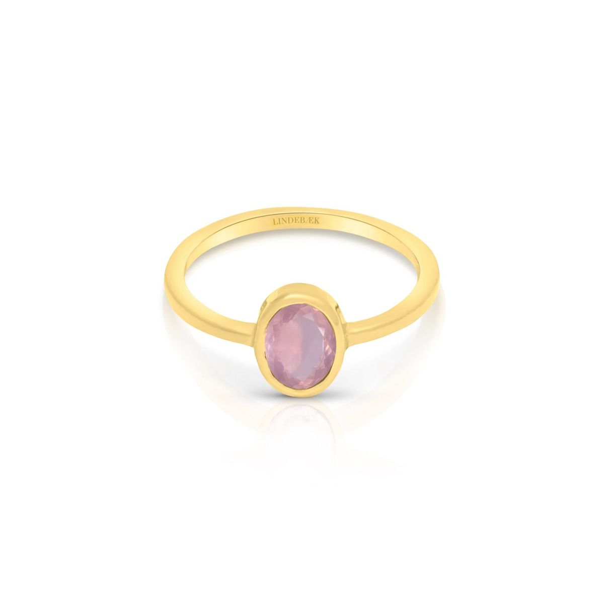 Empowerment Ring Rose Quartz 18K Forgyldt - 49