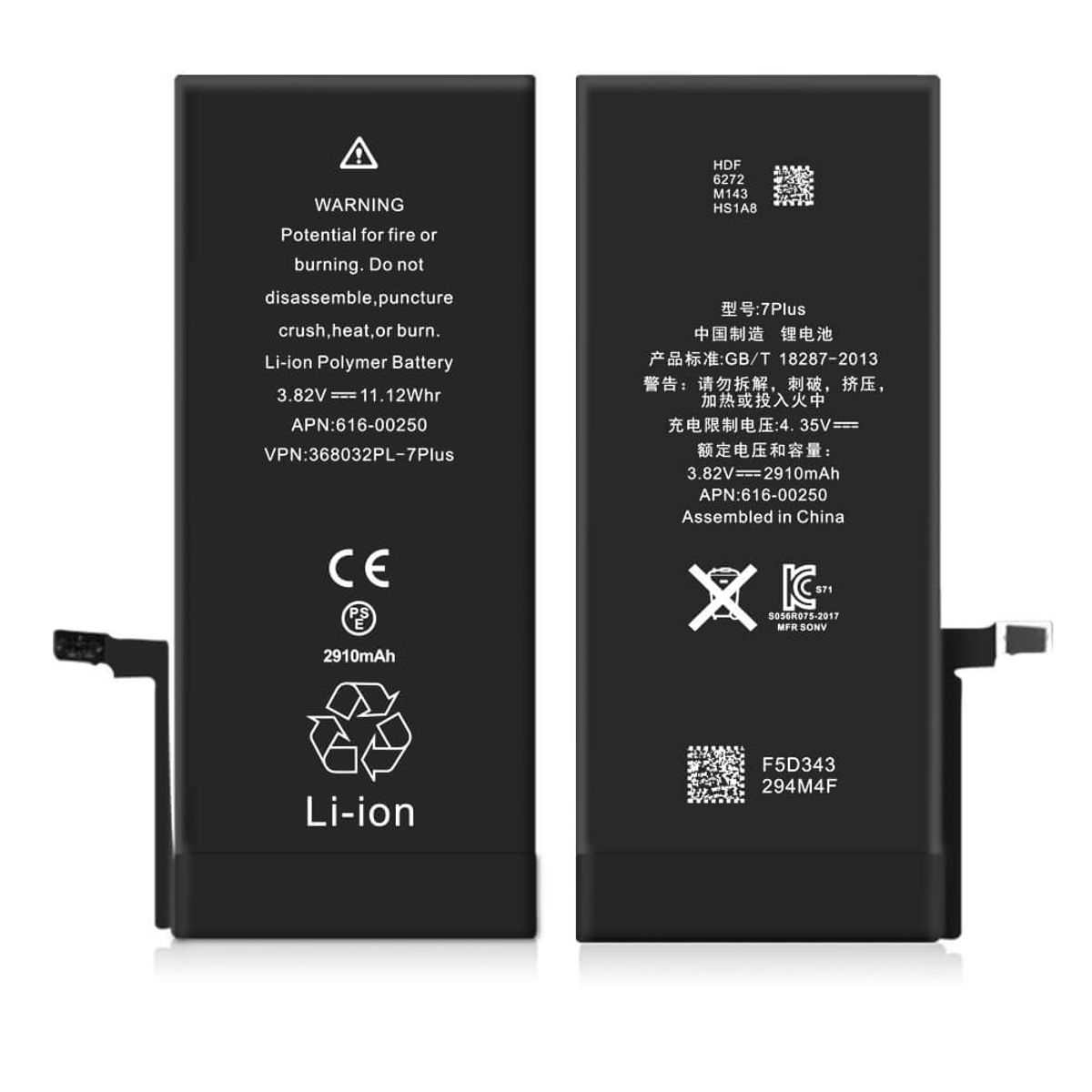 iPhone 7 Plus Batteri - Original Kapacitet - iHero