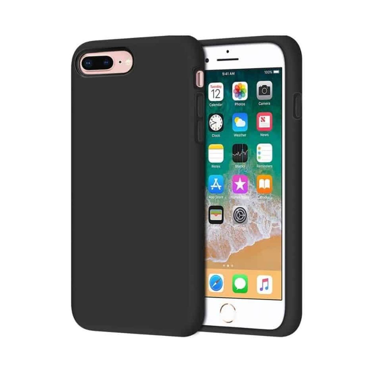 IPHONE 7+/8+ LIQUID SILIKONE COVER - Sort - iHero