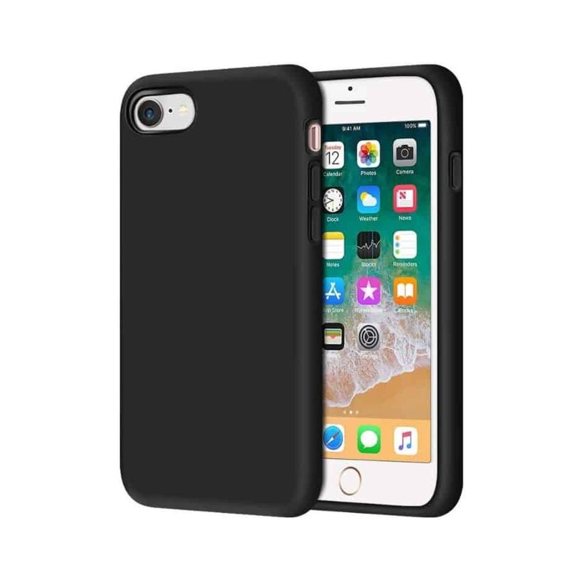 IPHONE 7/8/ SE 2020/SE 2022 LIQUID SILIKONE COVER - Sort - iHero