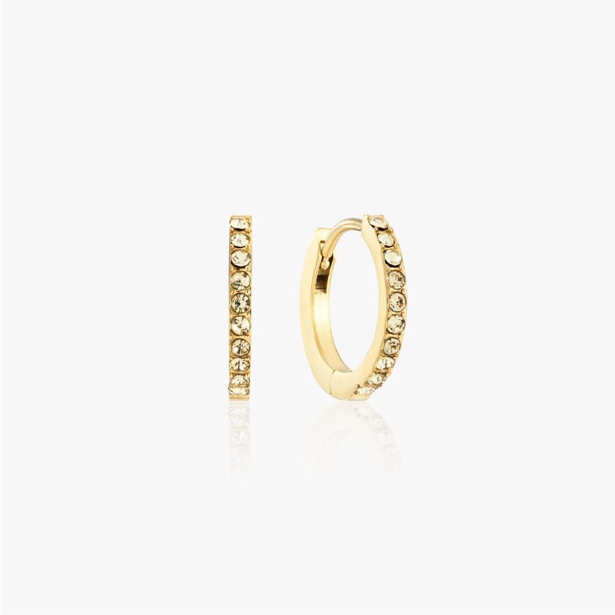 Krystal Hoops 14K Guldbelagt