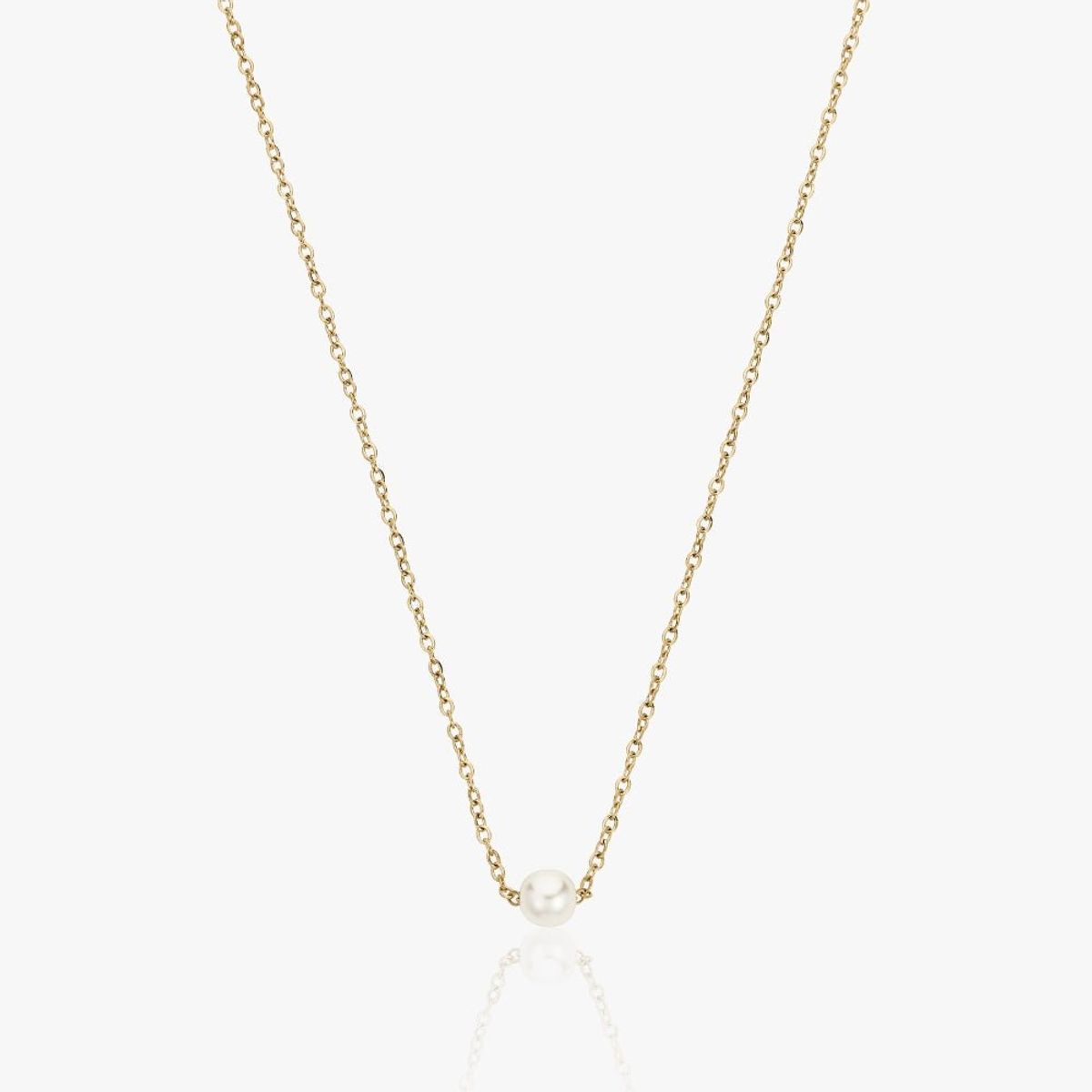 Perlehalskæde Med Choker 14K Guldbelagt