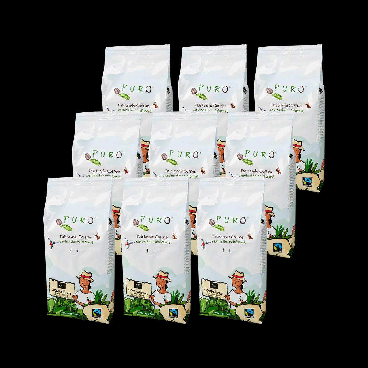 Puro Compañero Kaffebønner smagskasse 6 kg. - 9 kg.