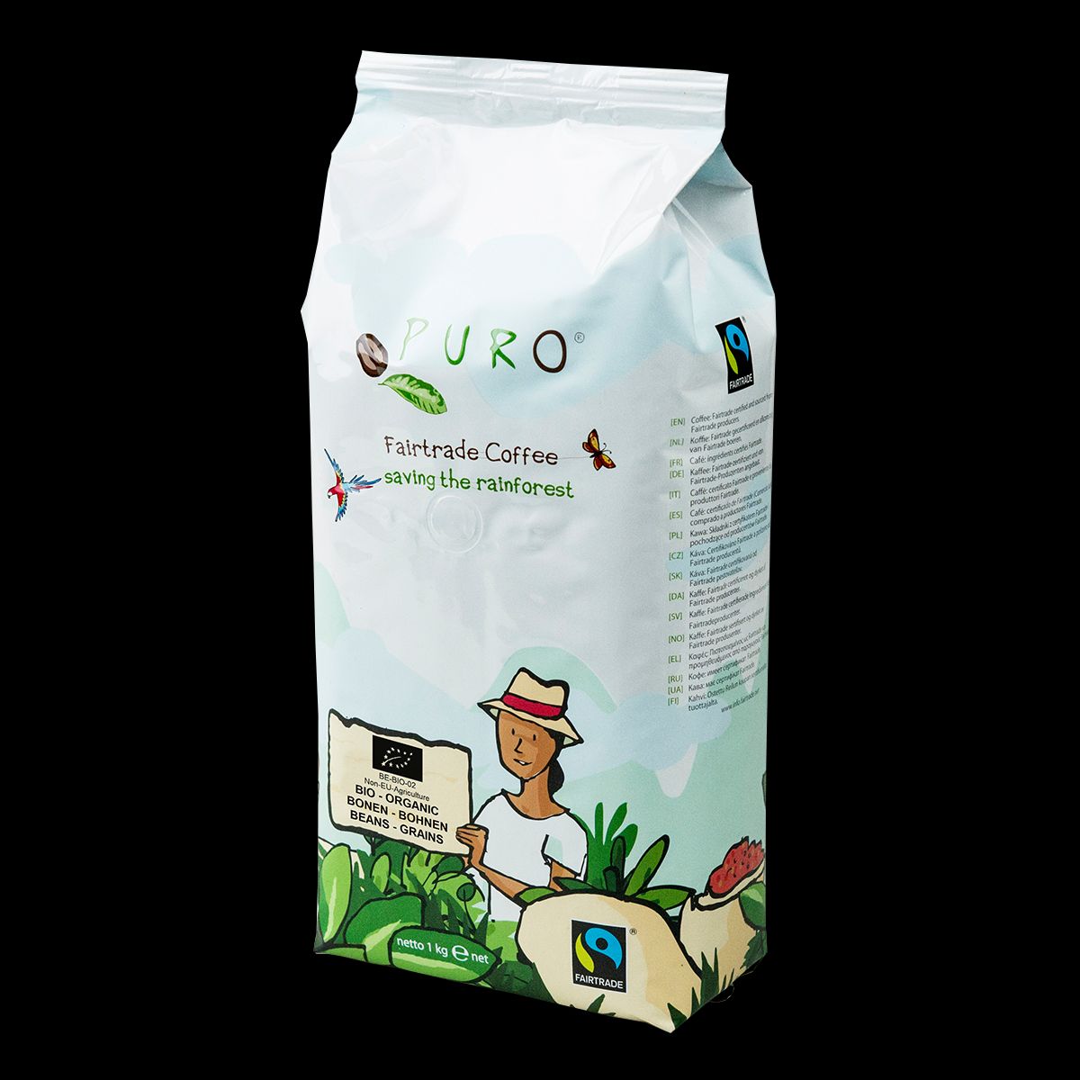 Puro Organic Kaffebønner - 1 kg.