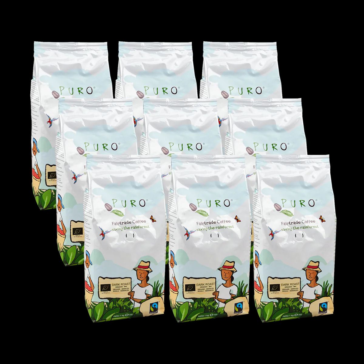 Puro Organic Filterkaffe smagskasse 9 kg. - 9 kg.