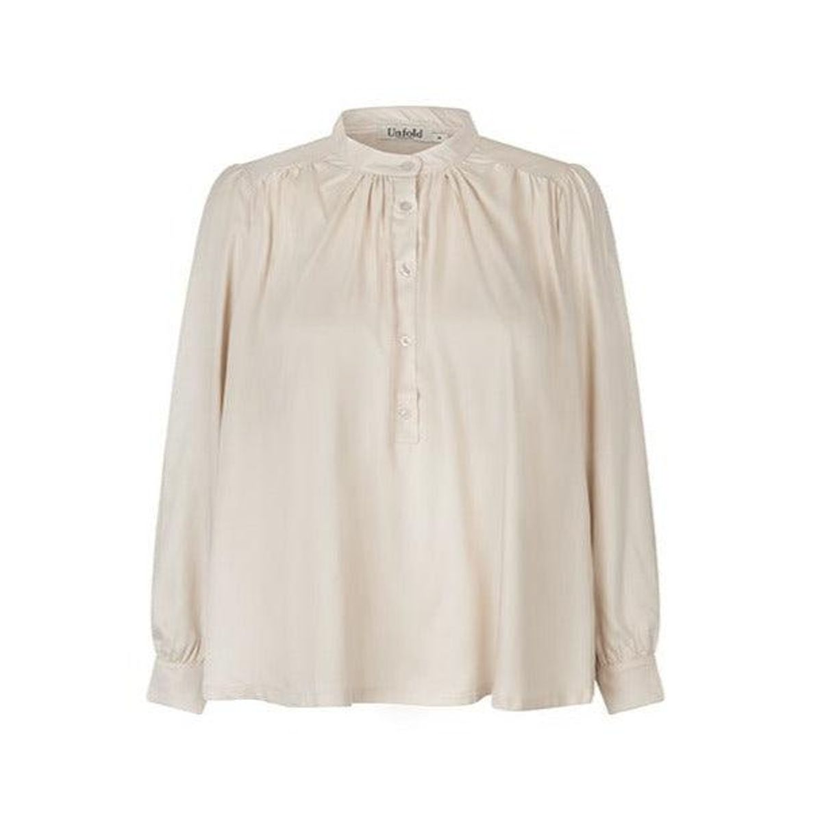 Maisy bluse i cremefarvet twill viscose - S/40-42