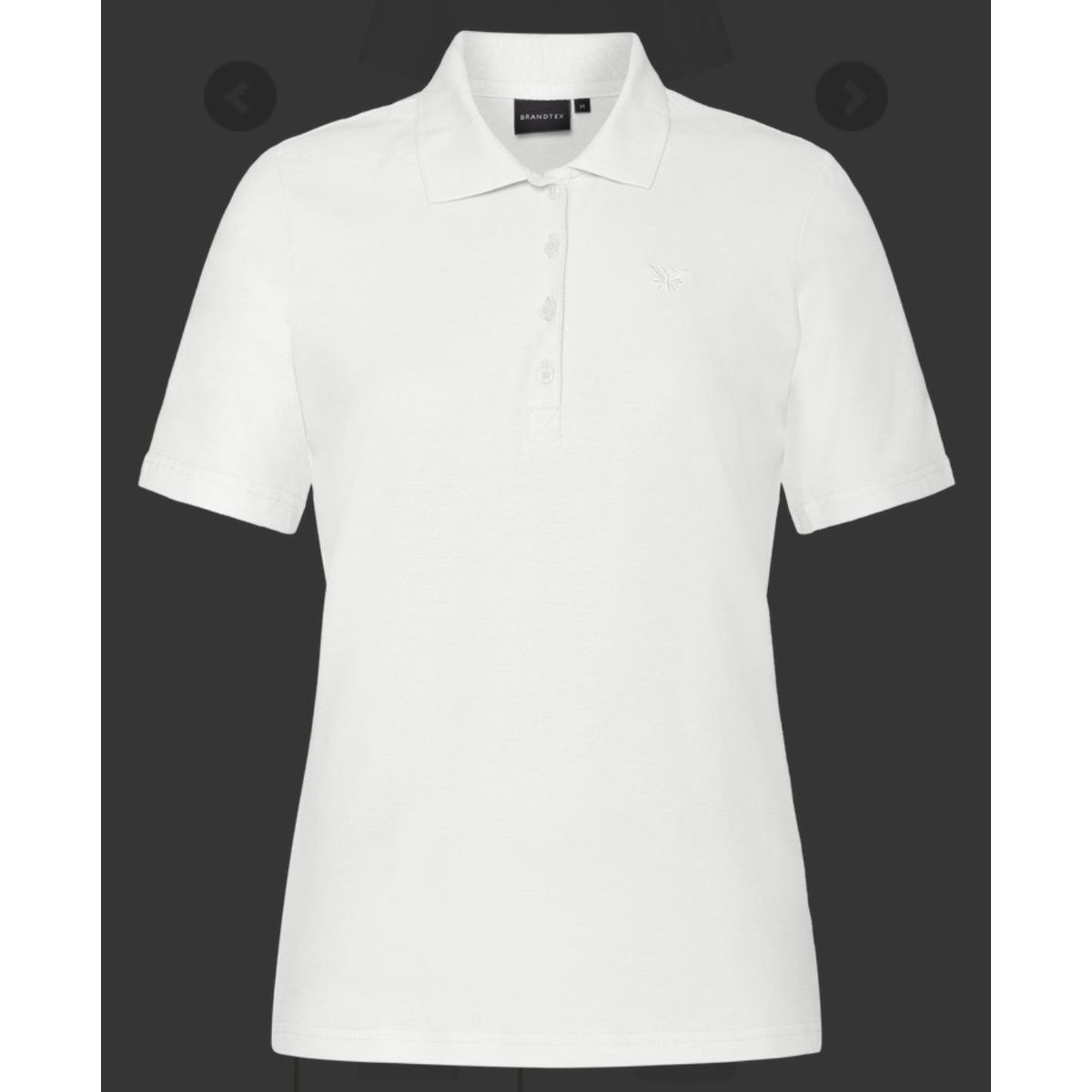 Brandtex | hvid polo t-shirt-42 - XXL