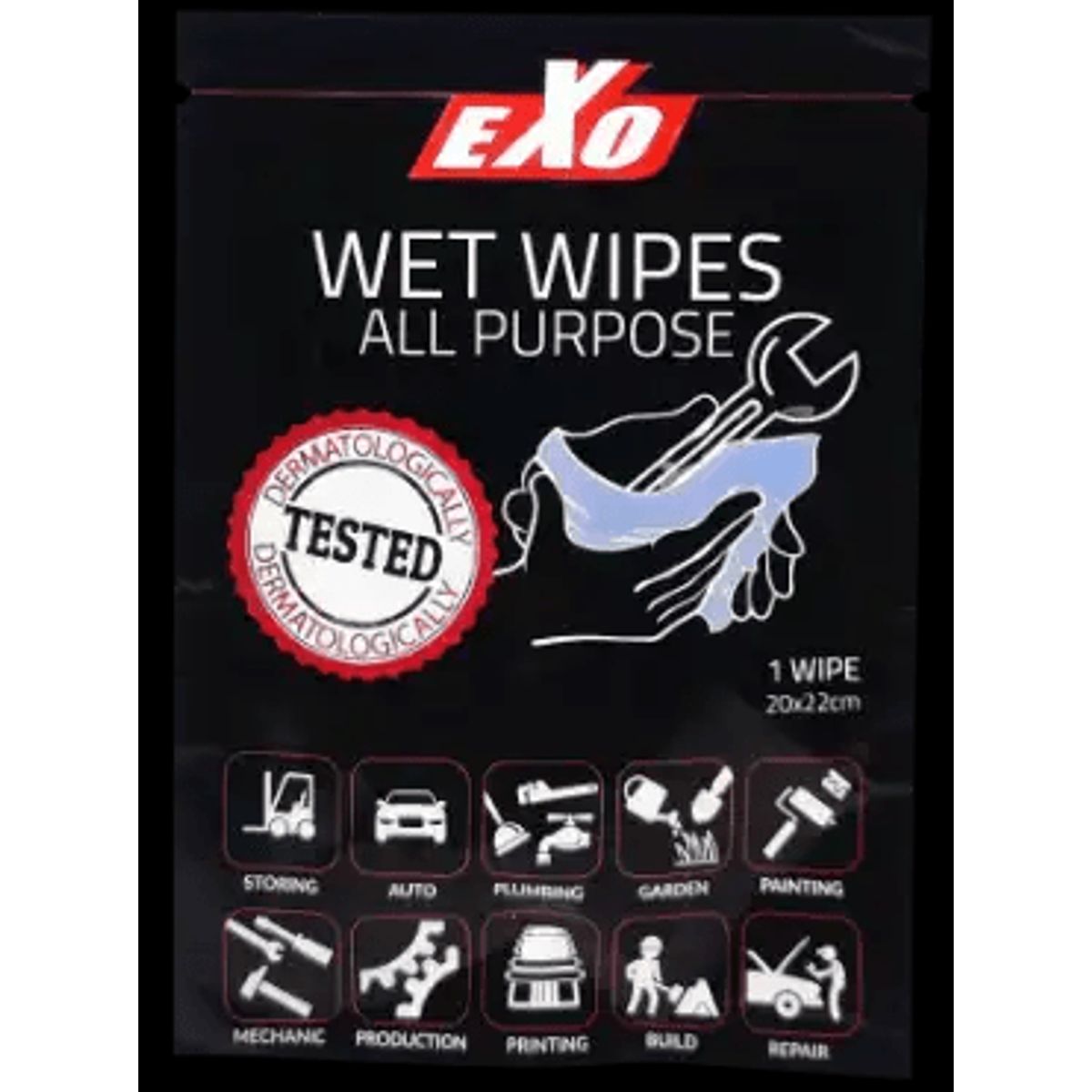 EXO Wet Wipes All purpose - Lommelet 1 stk