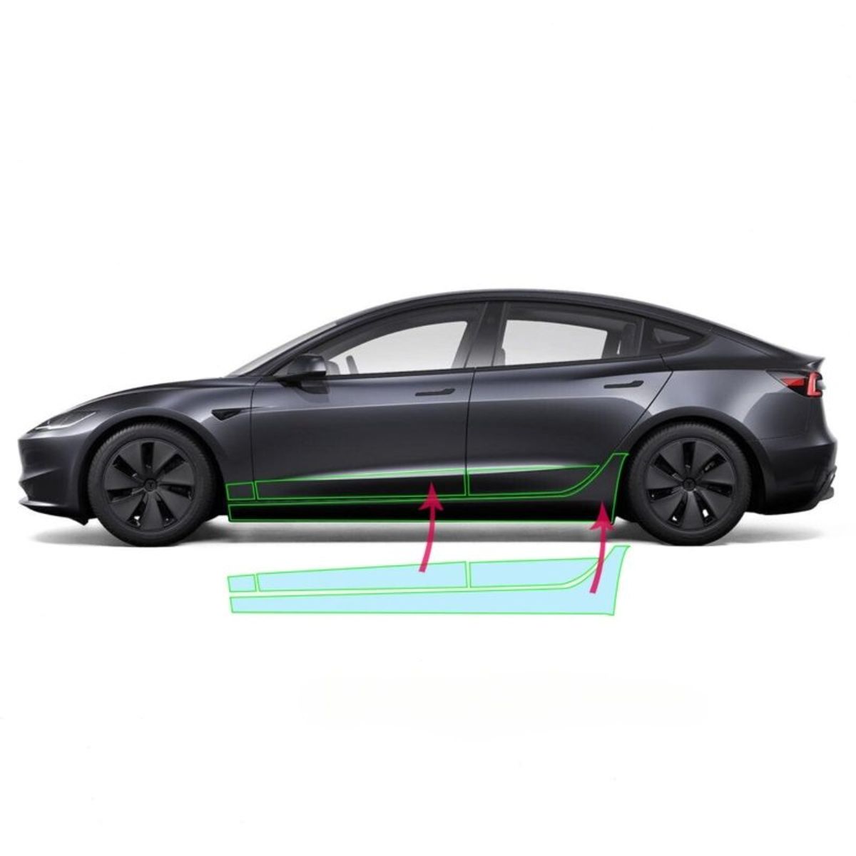 PPF Beskyttelsesfolie til Tesla Model 3 Highland