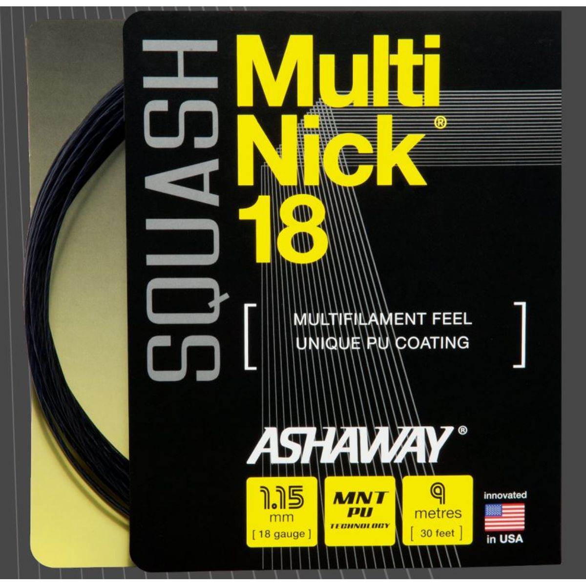 Opstrengning med Ashaway Multinick 1,15 (Sort)