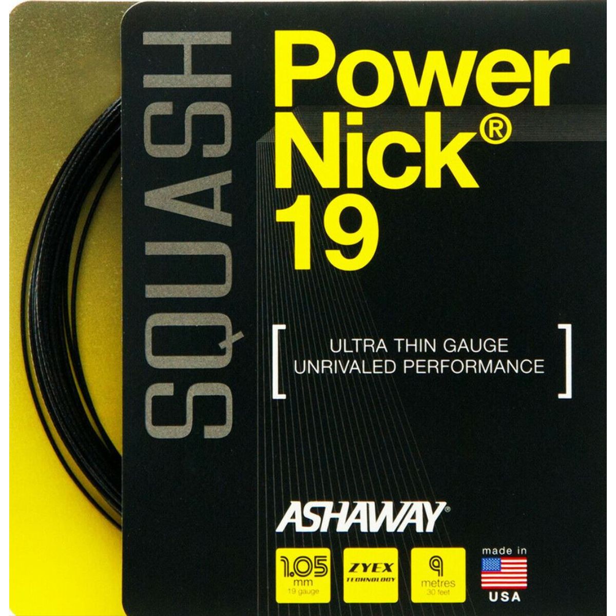 Opstrengning med Ashaway PowerNick 1.05 (Sort)