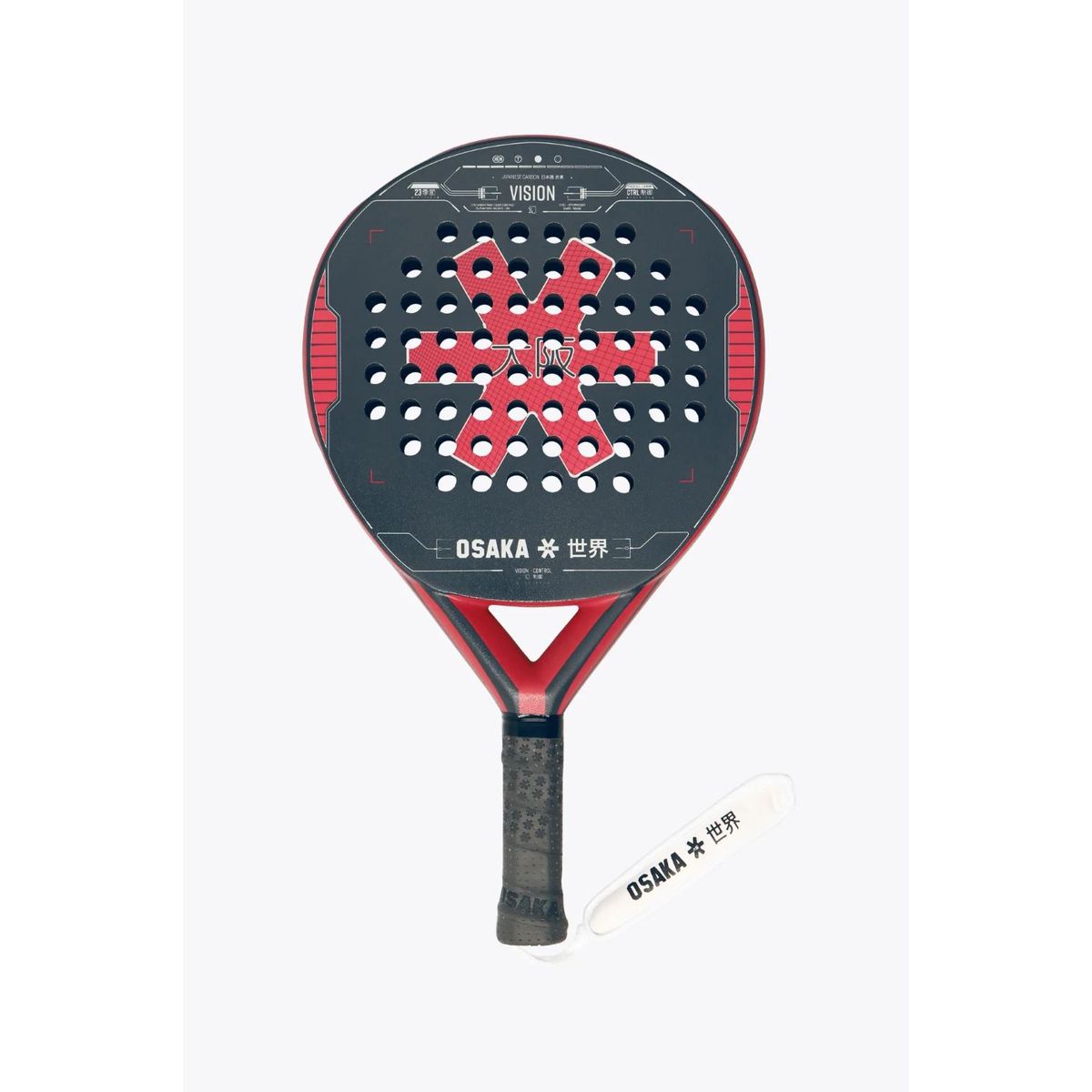 Osaka Vision Control 2023 Padelbat (Charcoal/Maroon)