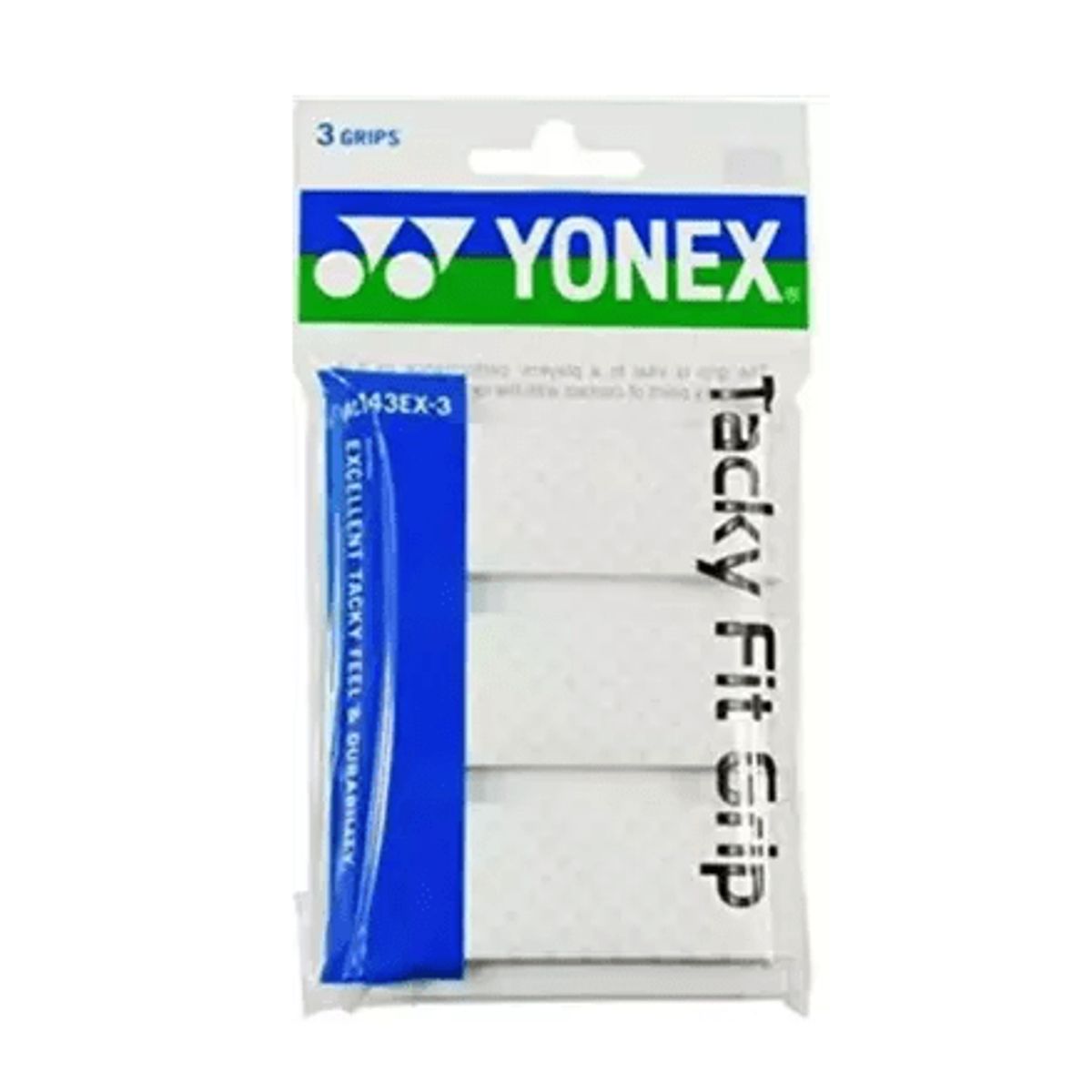 Yonex Tacky Fit Grip (3-pak, Hvid)