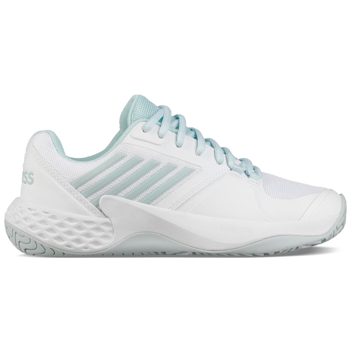 K-Swiss Womens Aero Court (White/Light Blue) - 41