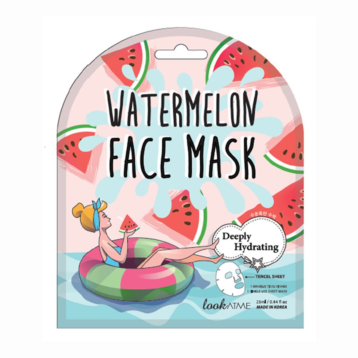 Look At Me LOOK AT ME TENCEL FACE MASK WATERMELON