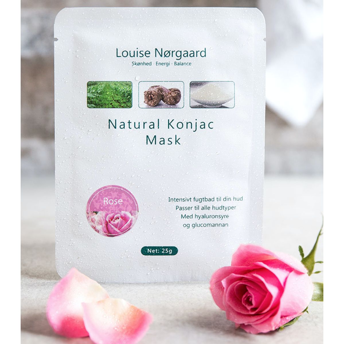 Organic Konjac Rose mask