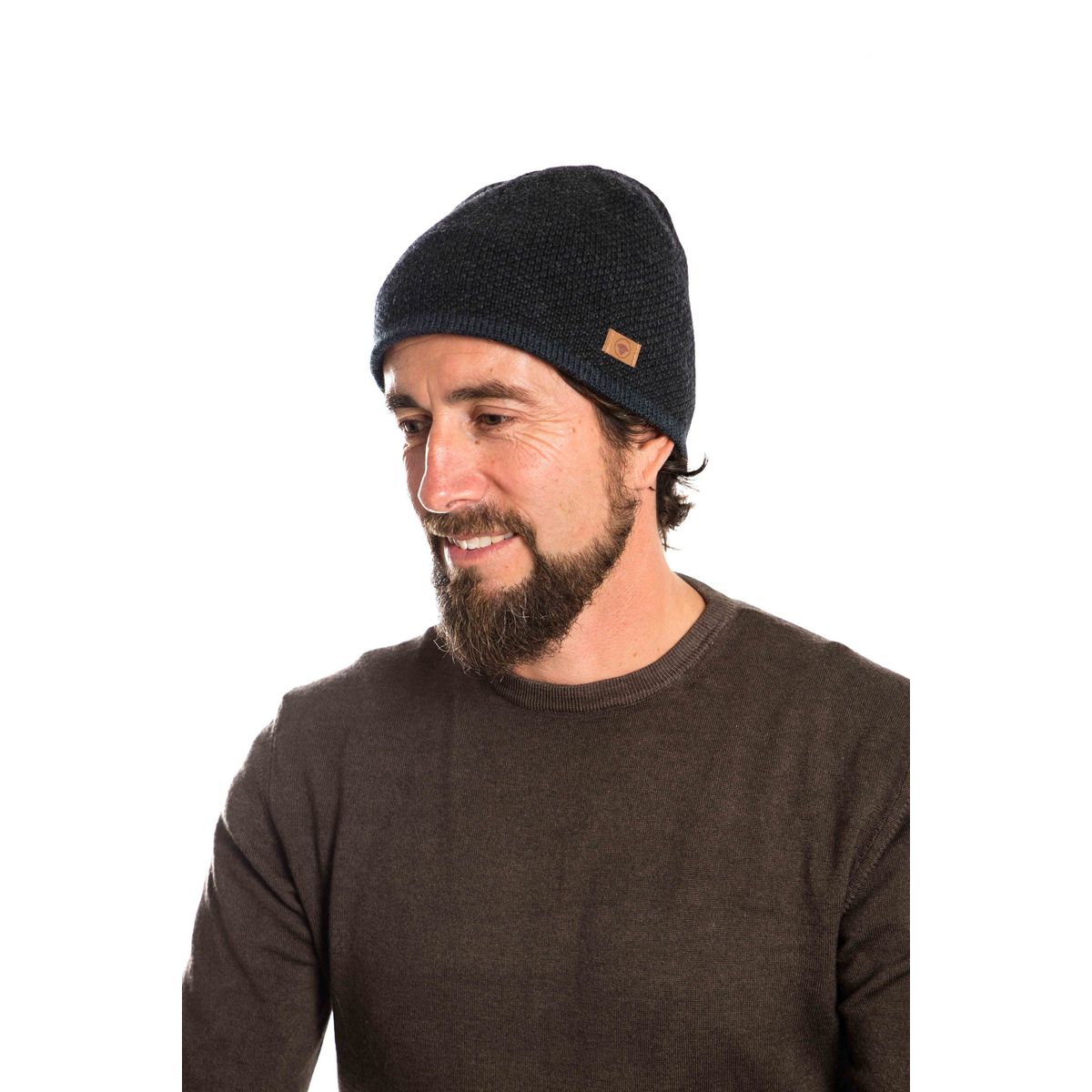 Dai Beanie - Reversible - Fuza Wool - Silver Grey