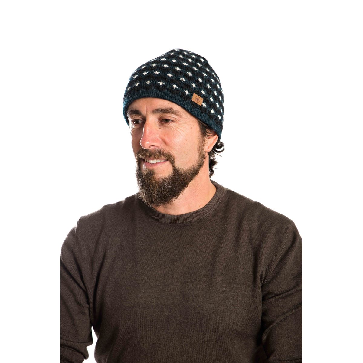 Ymer Beanie Reversible - Fuza Wool - Black Melange