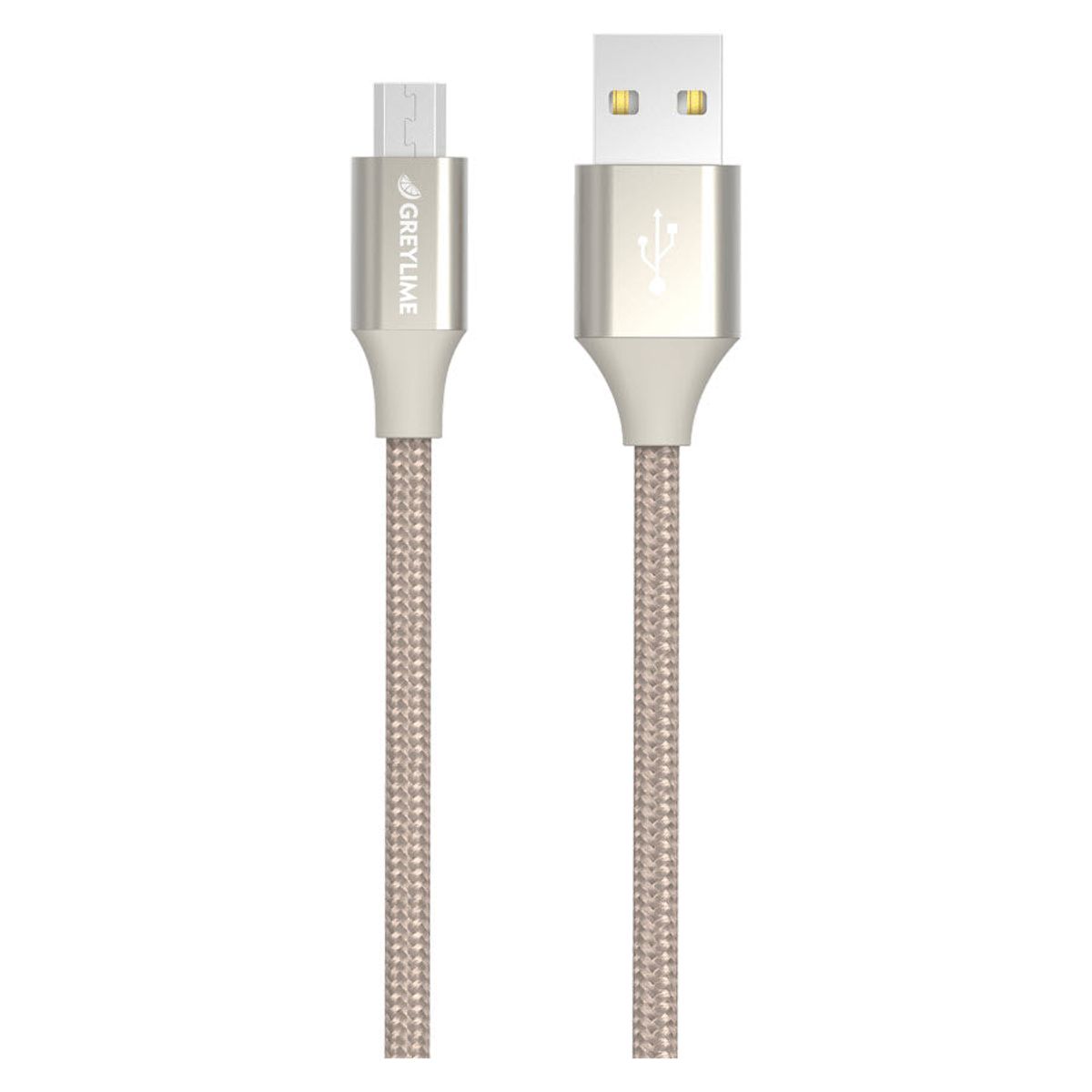 GreyLime Flettet USB-A til Micro USB Kabel Beige 1 m