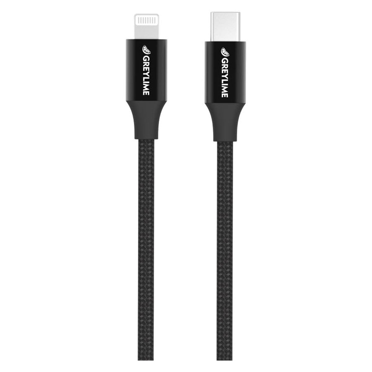 GreyLime Flettet USB-C til MFi Lightning Kabel Sort 1 m