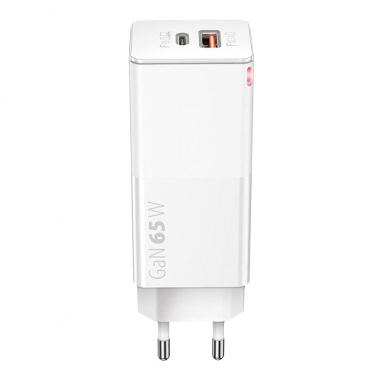 Forever 65W USB-C PD & USB-A QC Vægoplader, Hvid