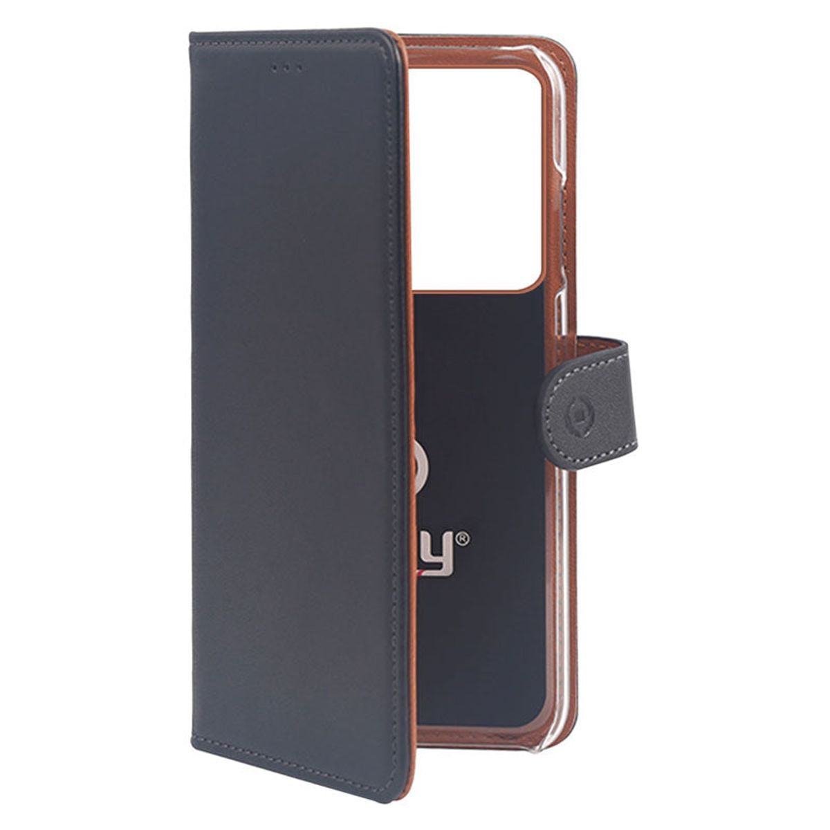 Celly Wally Samsung Galaxy S20 Ultra Cover, Sort/Cognac