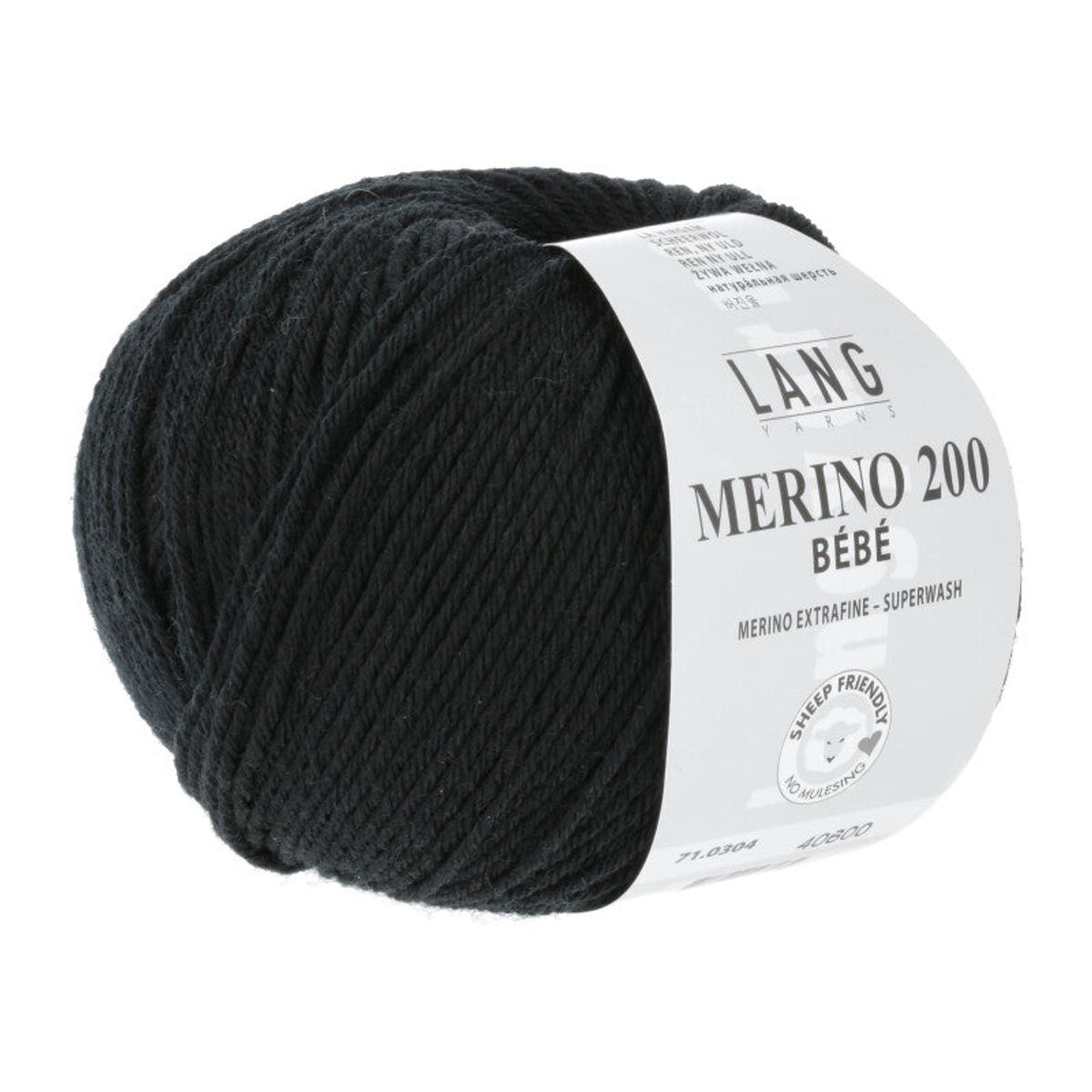 Lang Yarns Merino 200 bebe - Black - 304