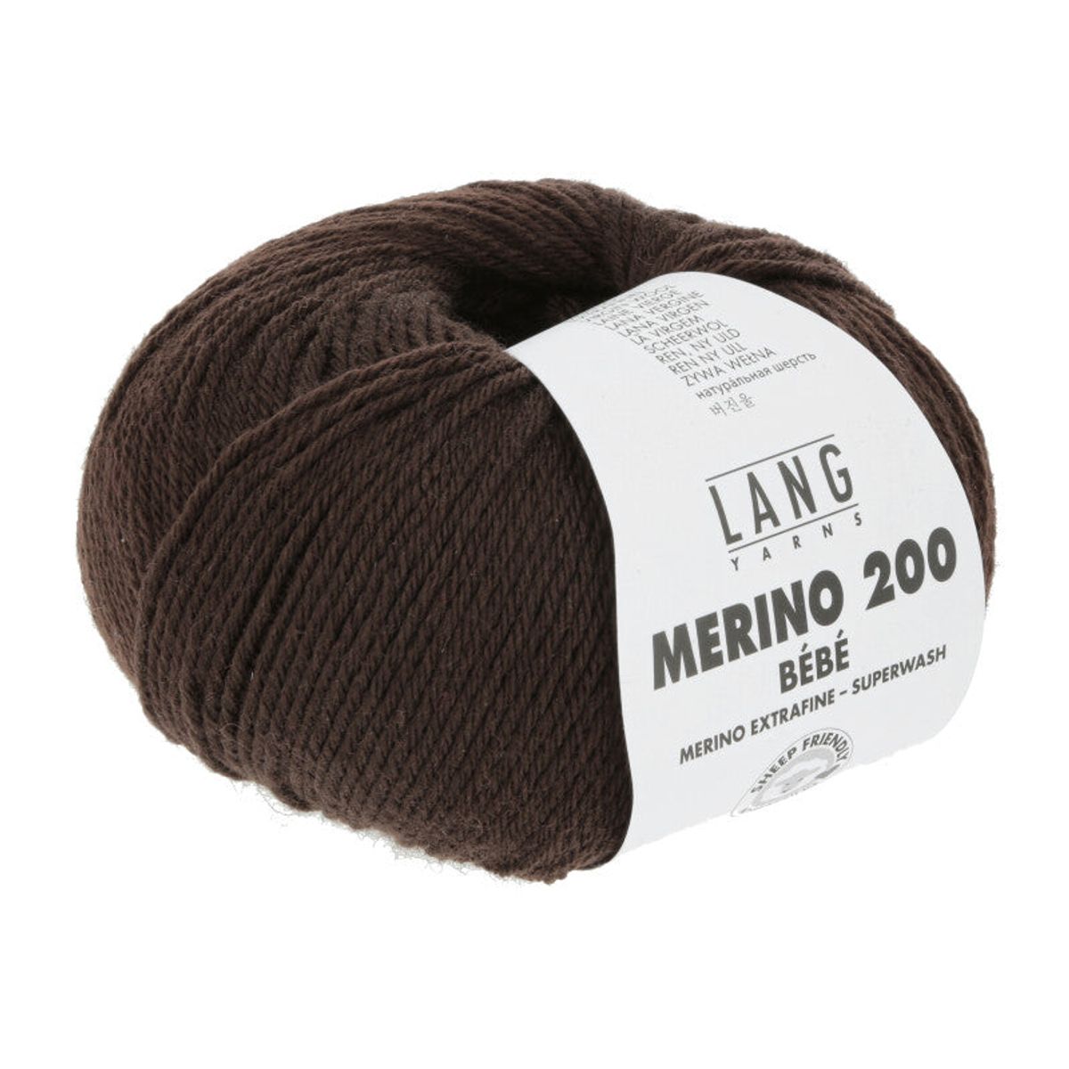 Lang Yarns Merino 200 bebe - Dark Brown - 368