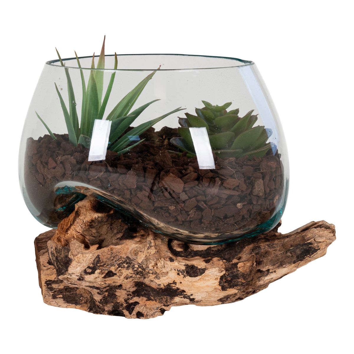 San Marino Waterdrop - Waterdrop, Teak/Glas, Natur, H15 Cm