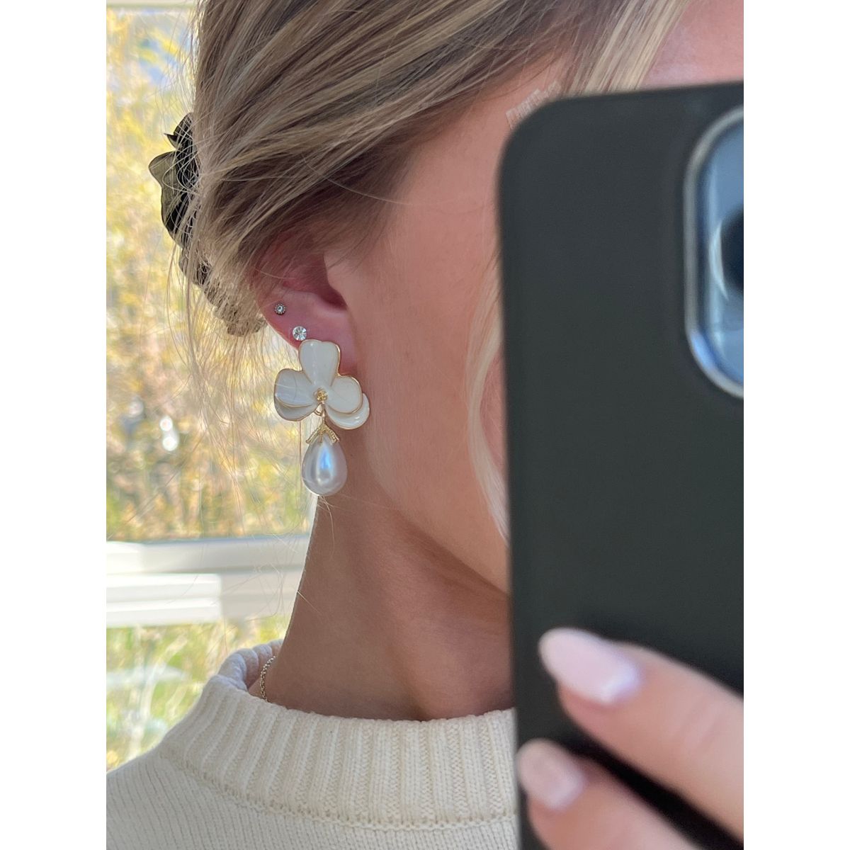 PHILLE EARRING - CREME - CREME