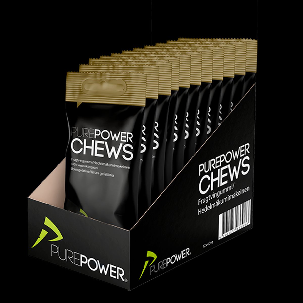 PurePower Chews Frugtmix 12x40 g