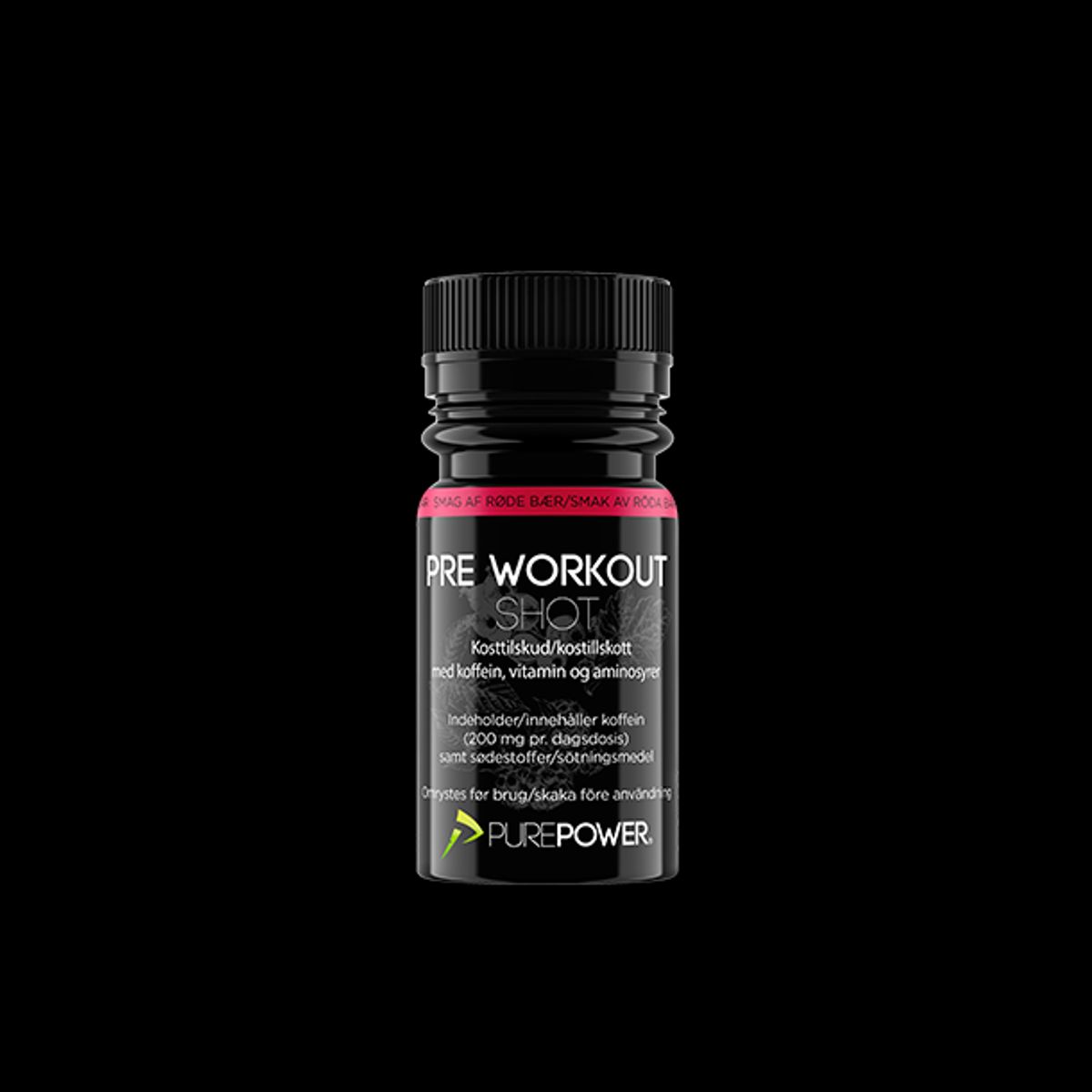 Pre-Workout shot (PWO) Røde bær 60 ml