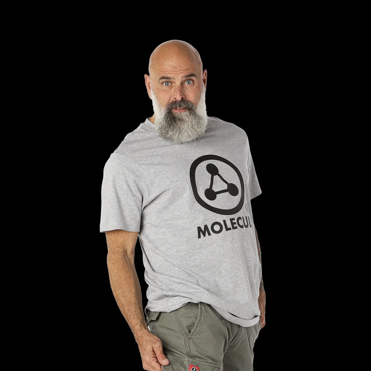 Molecule T-Shirt - Large Logo 'Grey'