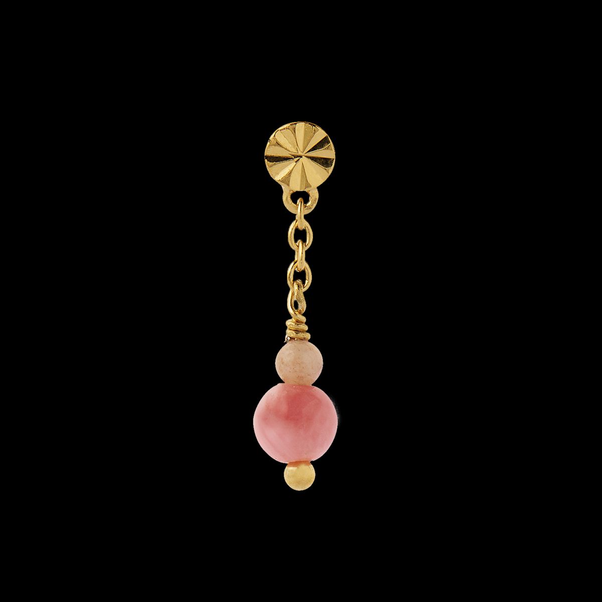 Tres Petit Etoile Earring with Coral - Single