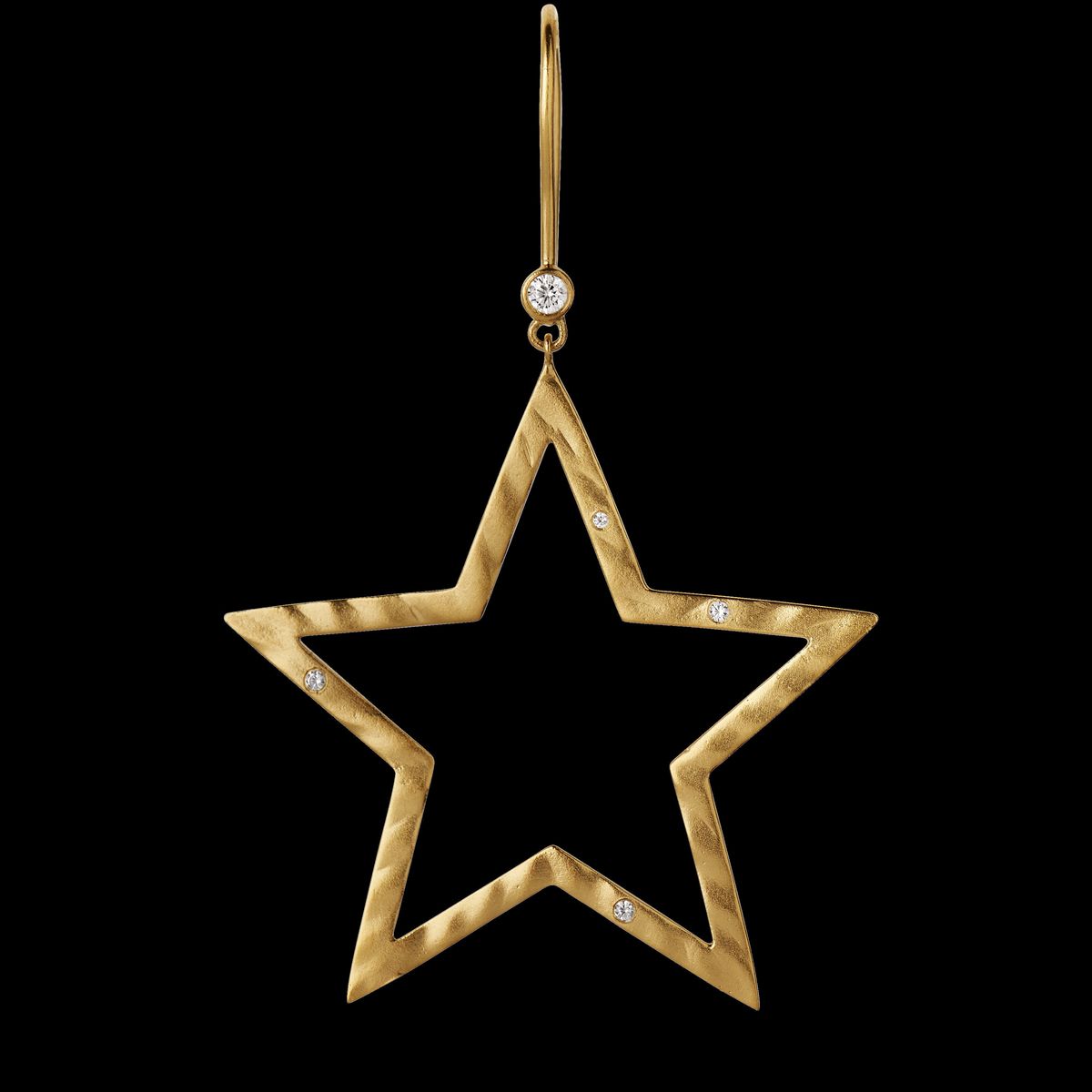 Shining Star Earring - Single - Forgyldt Sølv.